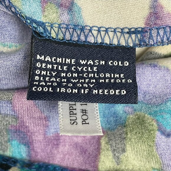 American Living Dress Ruched Waist Abstract Pattern Stretch Fabric V-Neck Size 8 - Picture 8 of 10